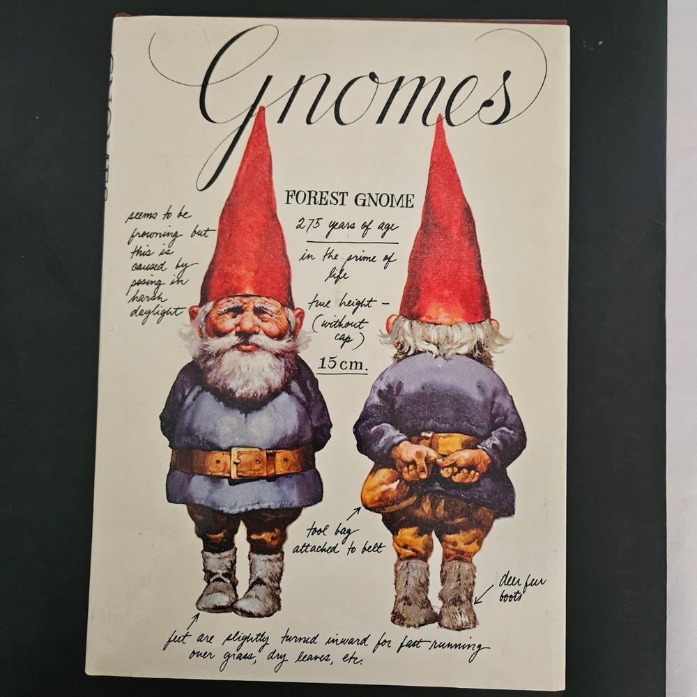 Gnomes by Wil Huygen Rien Poortvliet 1977 Hardcover Harry N Abrams Vintage Book